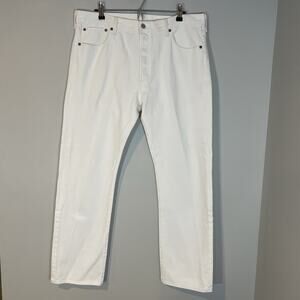 Levi's 501 XX White Button Fly Straight Leg Denim Jeans Mens Size 36x30 Mexico